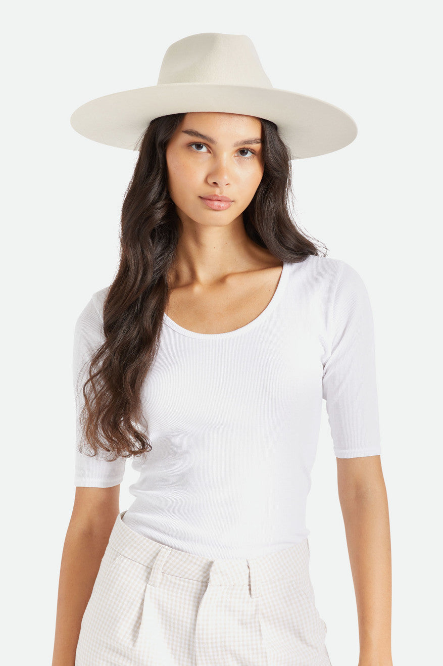 Brixton Leigh Felt Fedora Fedora Donna Bianche | 917JUHMPT