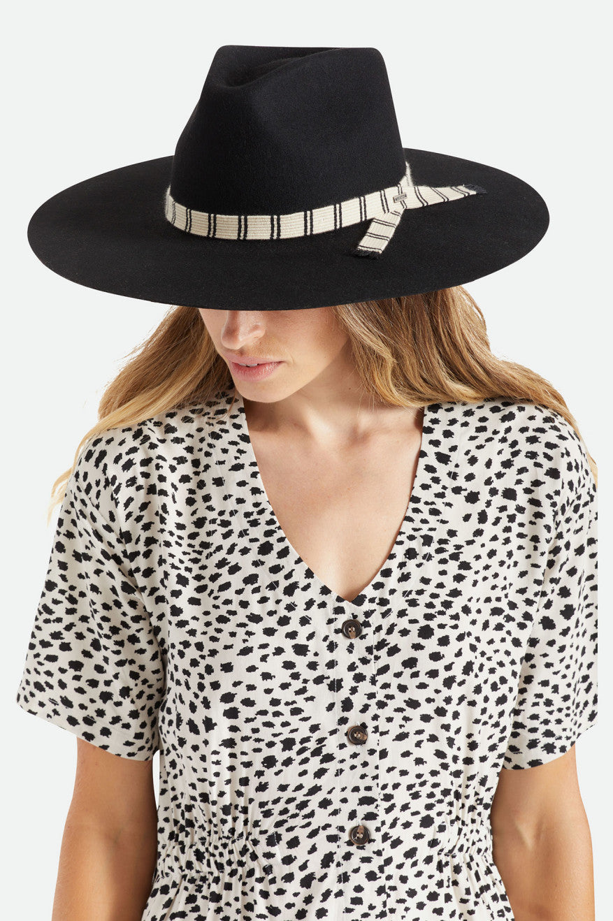 Brixton Leigh Felt Fedora Fedora Donna Nere | 012SEWGVR