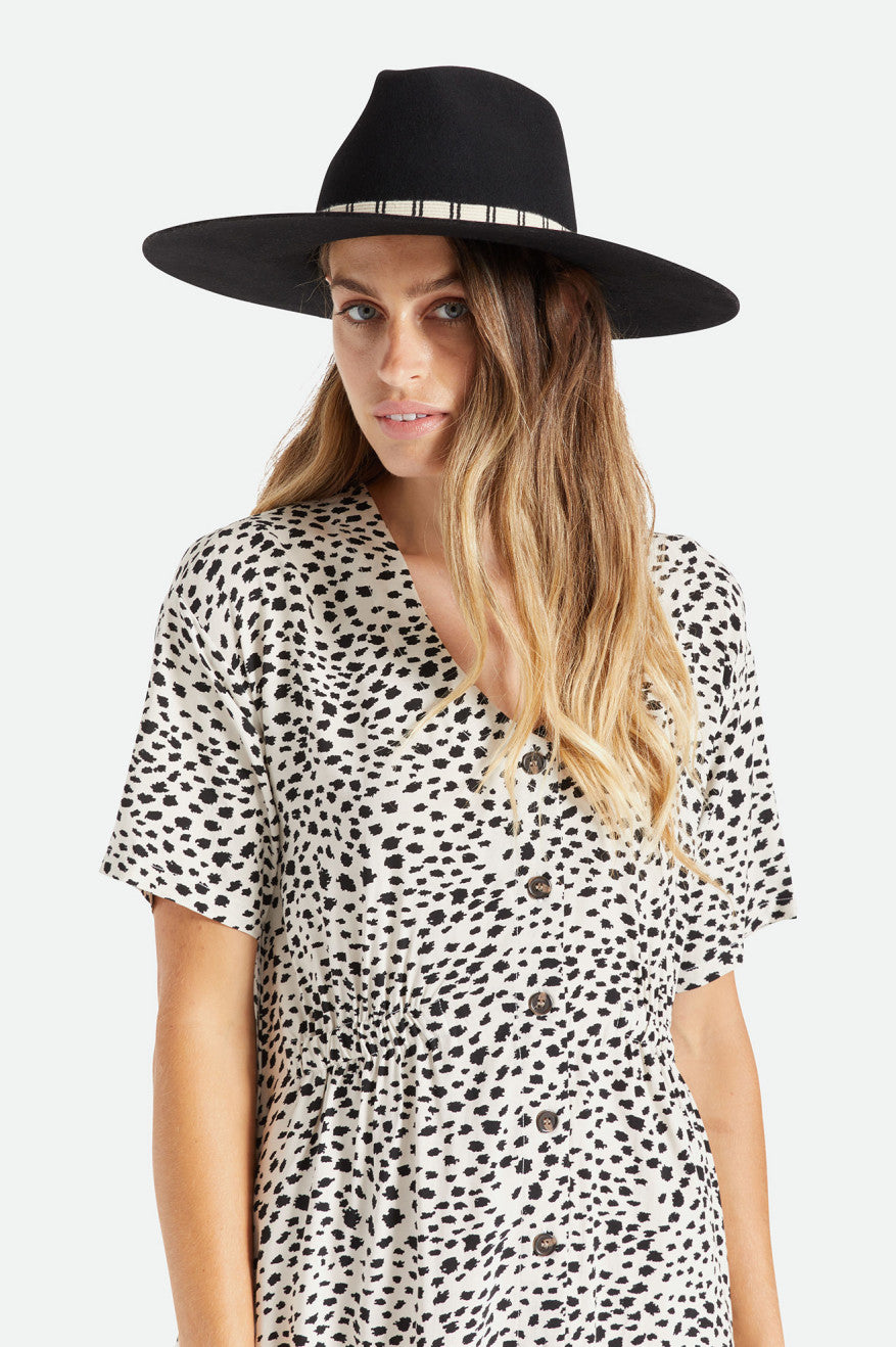 Brixton Leigh Felt Fedora Fedora Donna Nere | 012SEWGVR