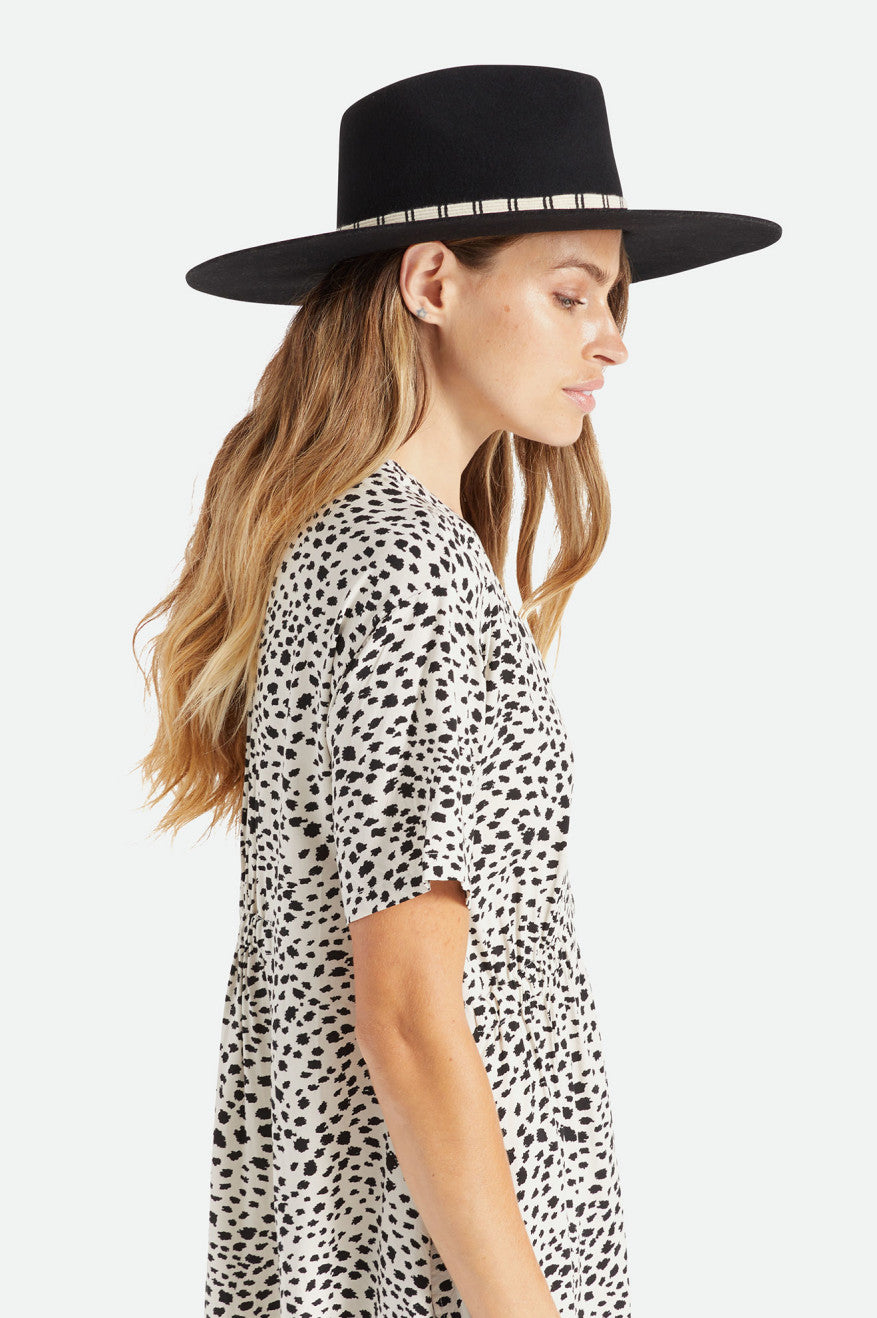 Brixton Leigh Felt Fedora Fedora Donna Nere | 012SEWGVR