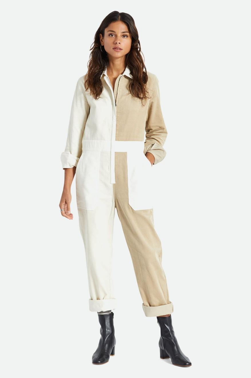 Brixton Mersey Coverall Tuta Donna Gialle Chiaro | 527VOHJMA