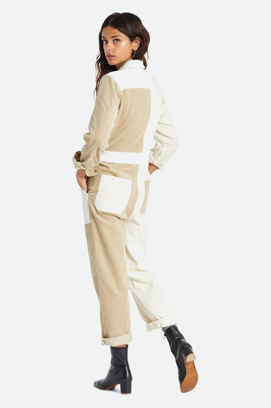 Brixton Mersey Coverall Tuta Donna Gialle Chiaro | 527VOHJMA