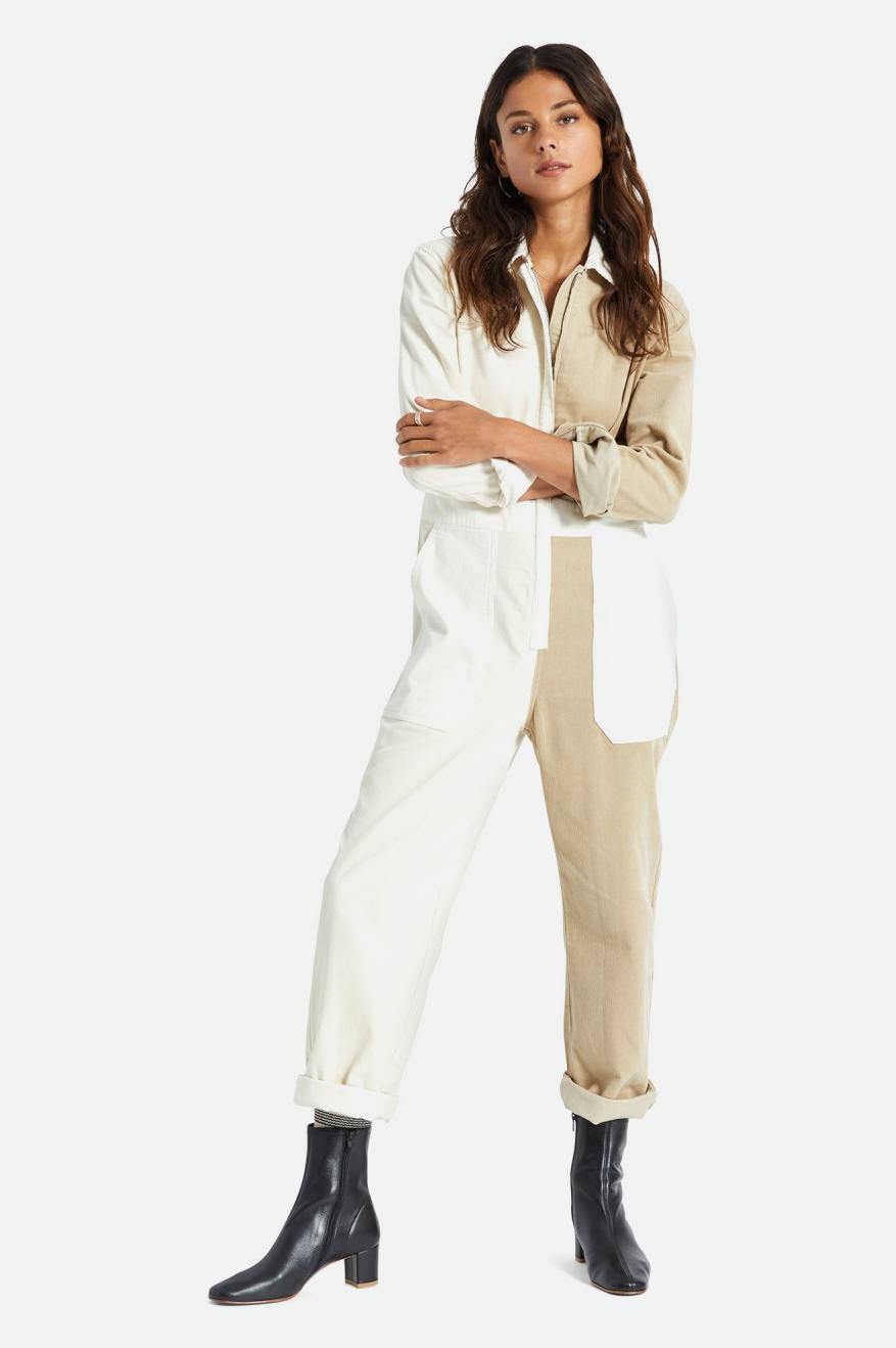 Brixton Mersey Coverall Tuta Donna Gialle Chiaro | 527VOHJMA