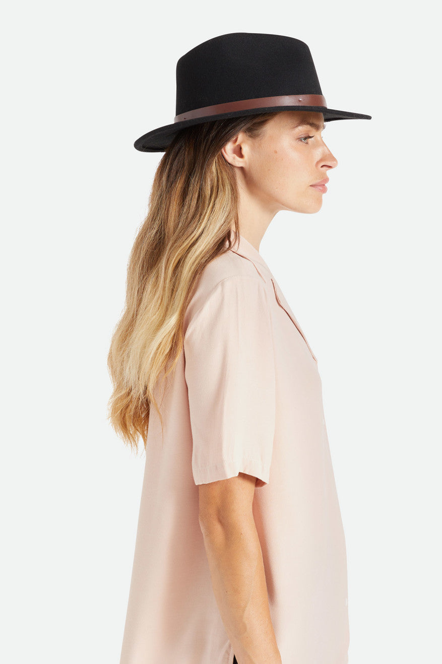 Brixton Messer Fedora Fedora Donna Nere | 150SMJZNY