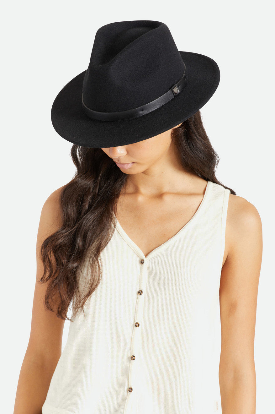 Brixton Messer Fedora Fedora Donna Nere | 209LQCZNM