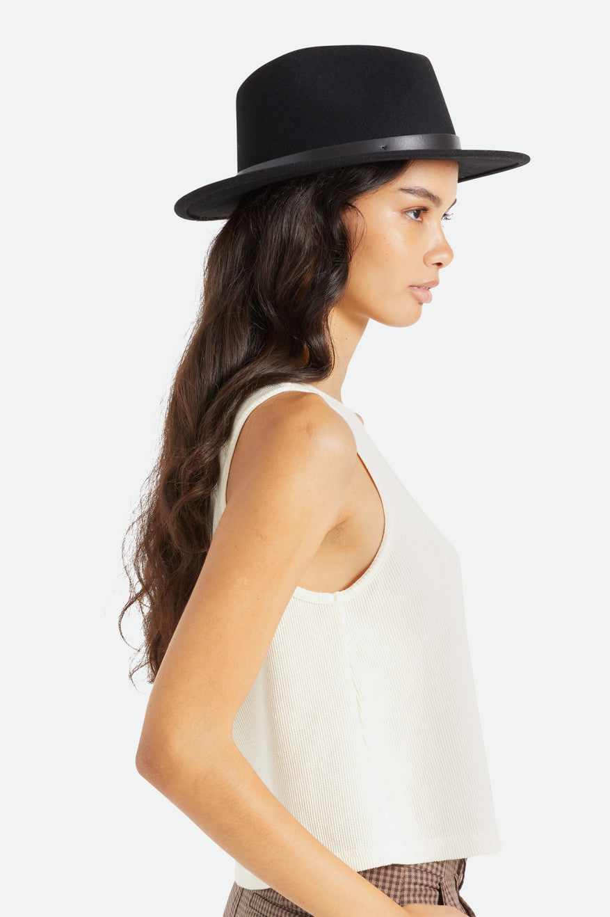 Brixton Messer Fedora Fedora Donna Nere | 209LQCZNM