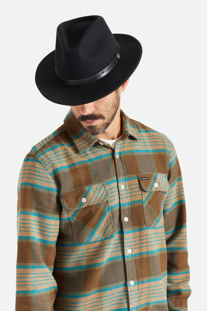 Brixton Messer Fedora Uomo Nere | 201ZAKWUR