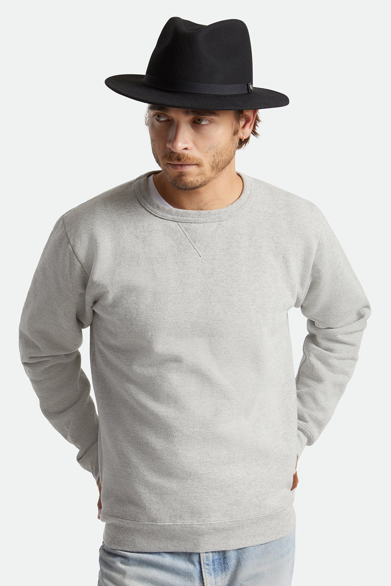 Brixton Messer Packable Fedora Uomo Nere | 761YBJHFM