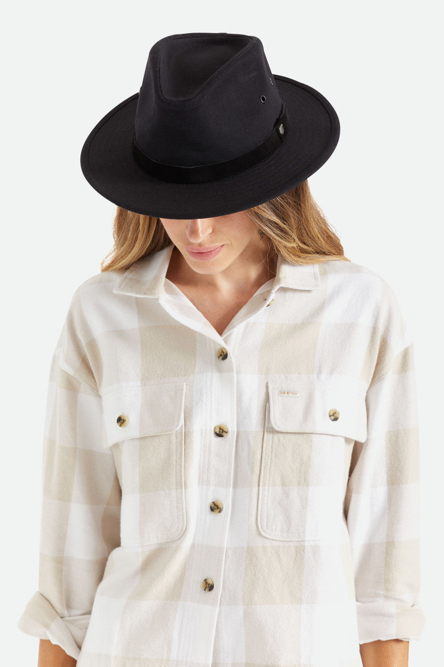 Brixton Messer Utility Adventure Fedora Fedora Donna Nere | 972HDLYNV