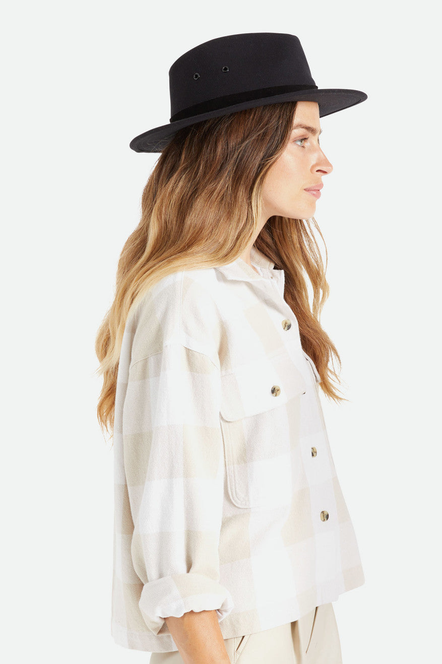 Brixton Messer Utility Adventure Fedora Fedora Donna Nere | 972HDLYNV