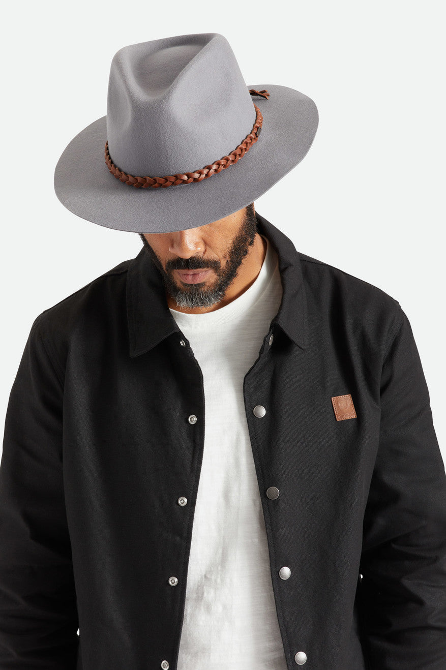 Brixton Messer Western Fedora Uomo Grigie | 359YSXVJA