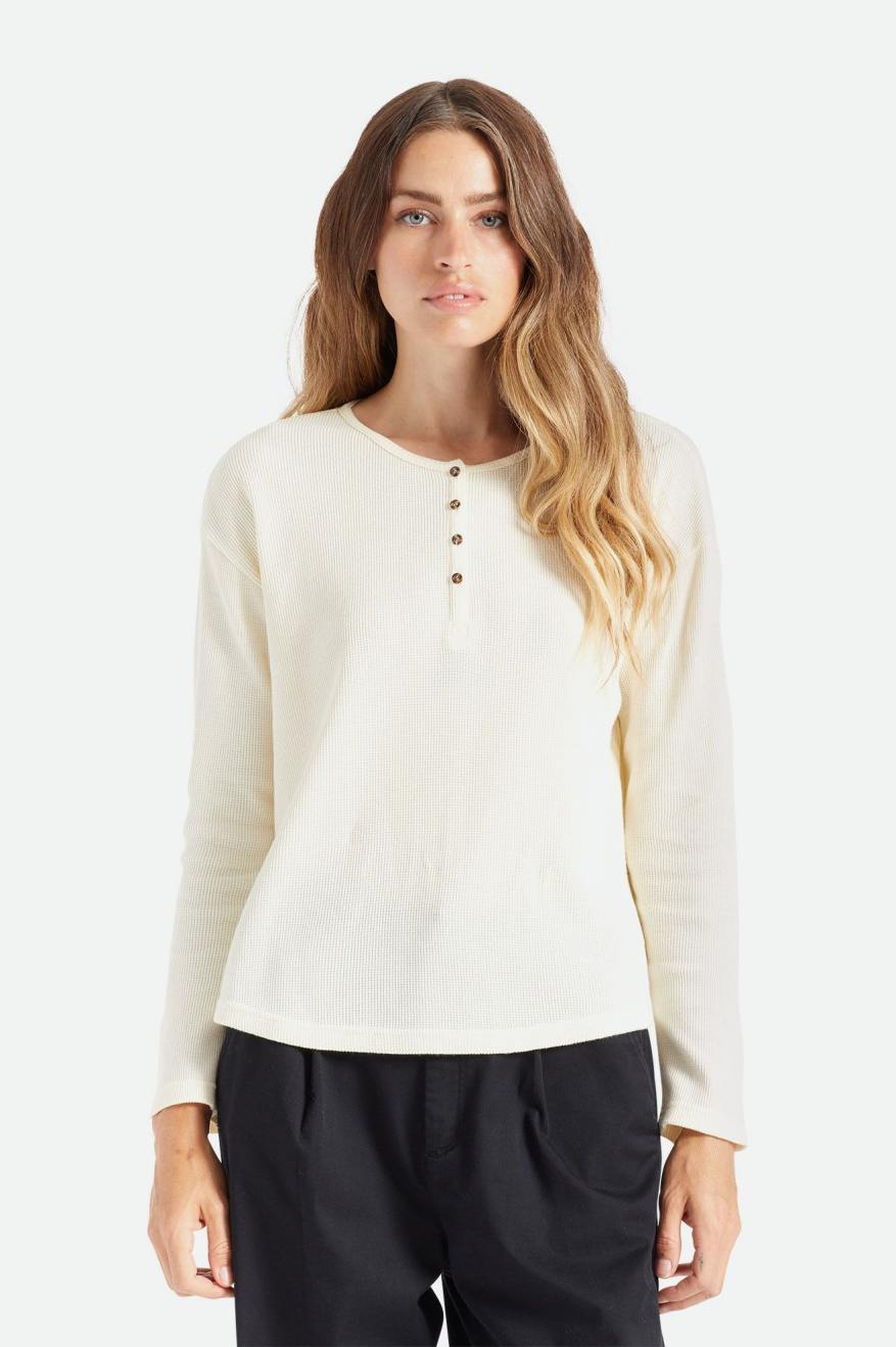 Brixton Monty L/S Henley Top Donna Bianche | 457VJRAED