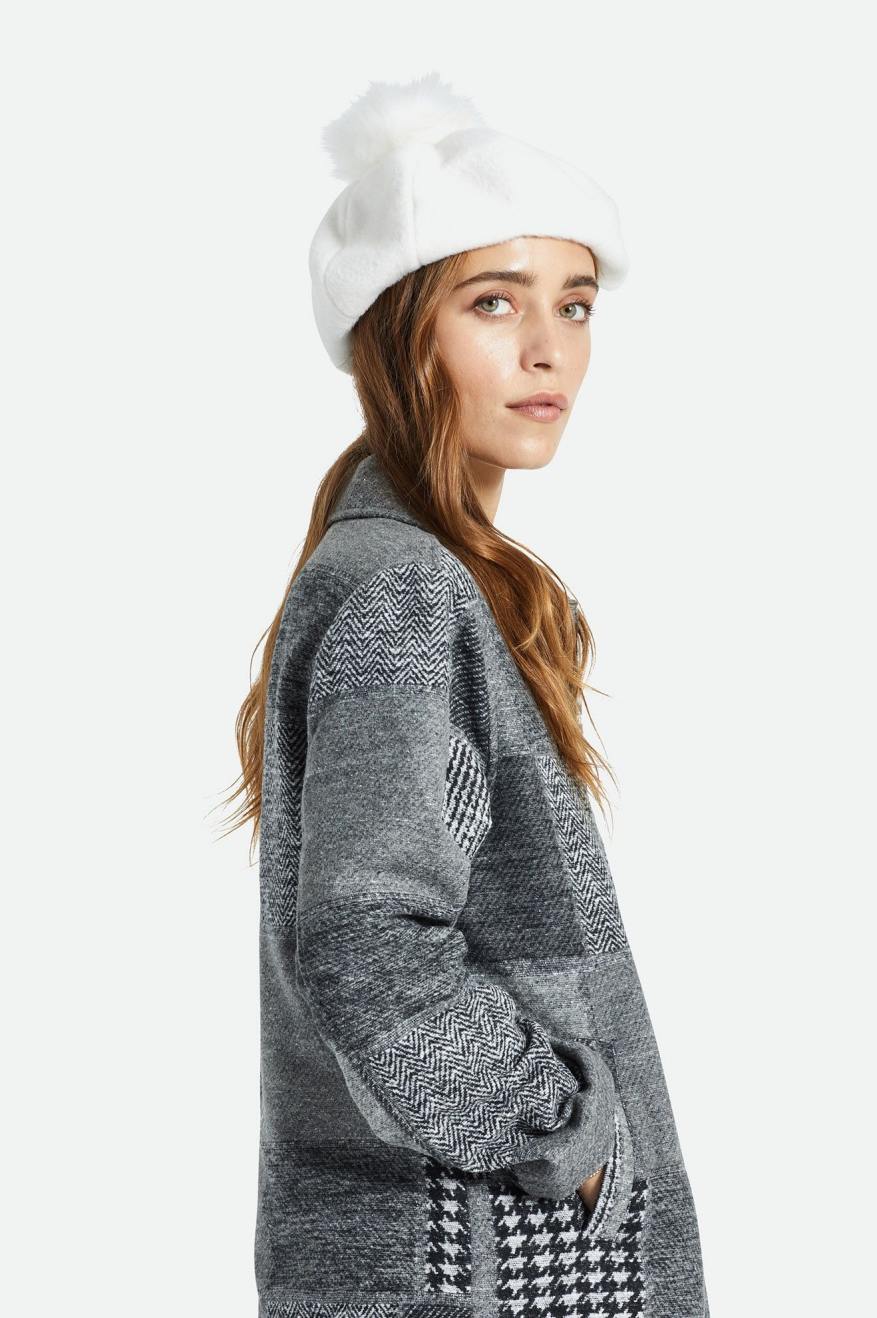 Brixton Natalie Oversized Pom Beret Cappelli Donna Bianche | 978XIRLPU