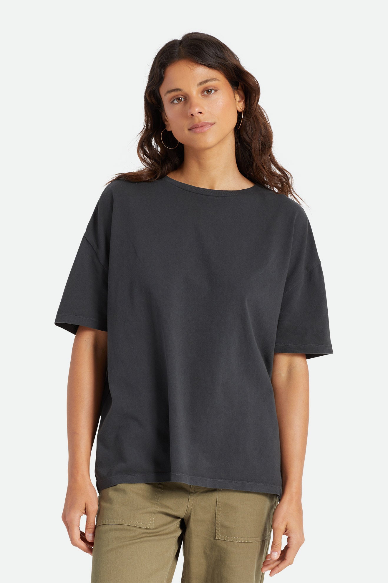 Brixton Oversized Boyfriend Tee Top Donna Nere | 241SFNTRJ