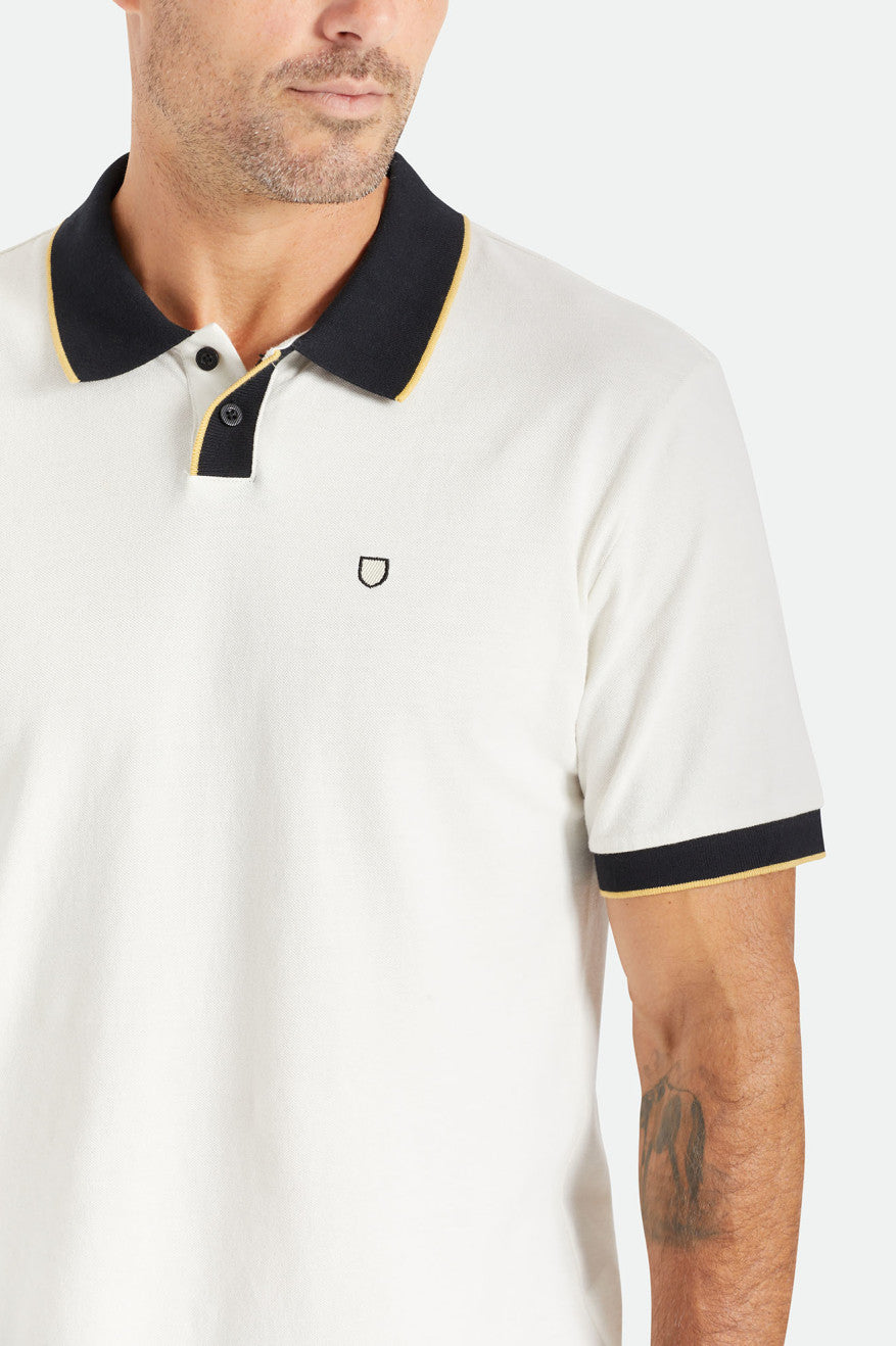 Brixton Proper S/S Polo Maglieria Uomo Bianche Nere | 231IRPAOG