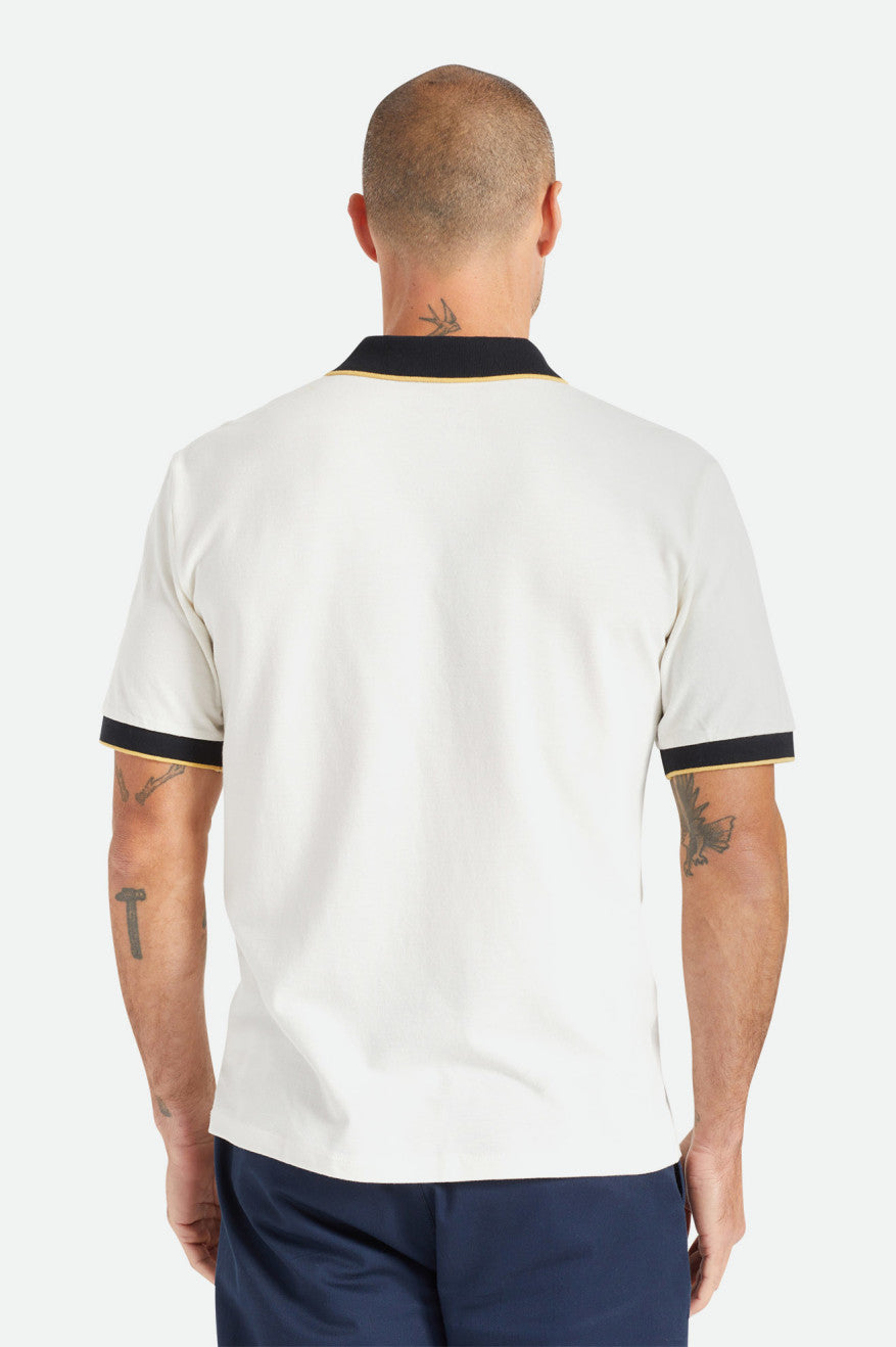 Brixton Proper S/S Polo Maglieria Uomo Bianche Nere | 231IRPAOG