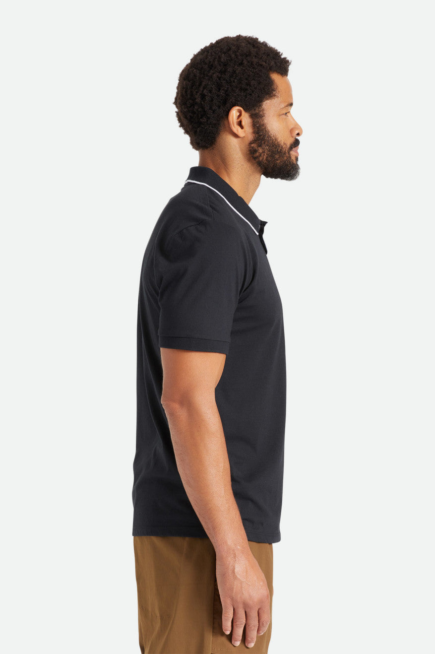 Brixton Proper S/S Polo Maglieria Uomo Nere | 048JOCVSD