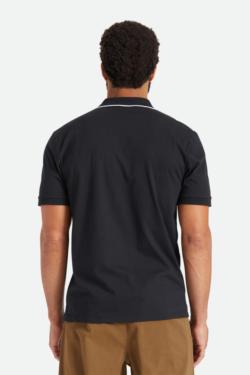 Brixton Proper S/S Polo Maglieria Uomo Nere | 048JOCVSD