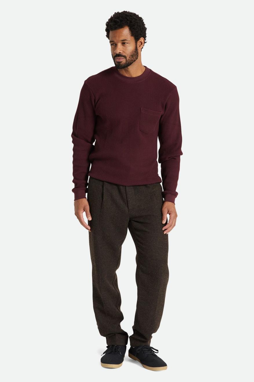 Brixton Regent Reserve Trouser Pantaloni Uomo Marroni | 284HLUBKV