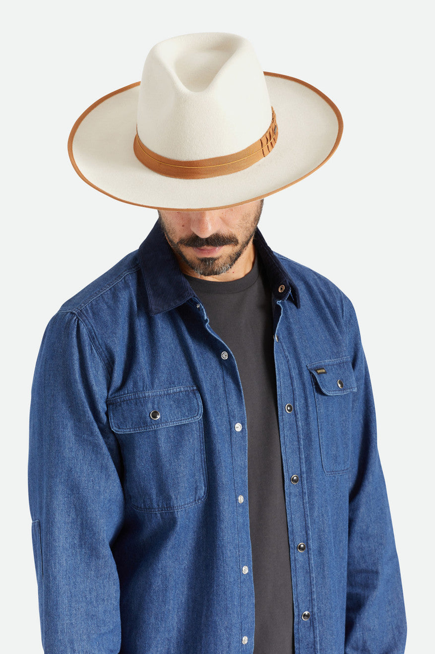 Brixton Reno Fedora Uomo Bianche | 830GQFDWA