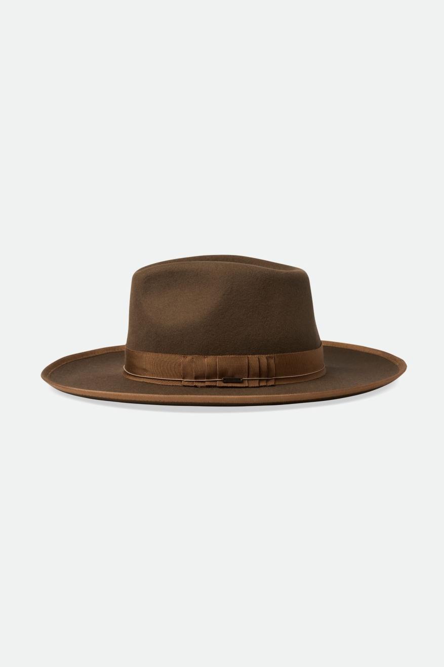 Brixton Reno Fedora Uomo Caffè | 710WCXSHG