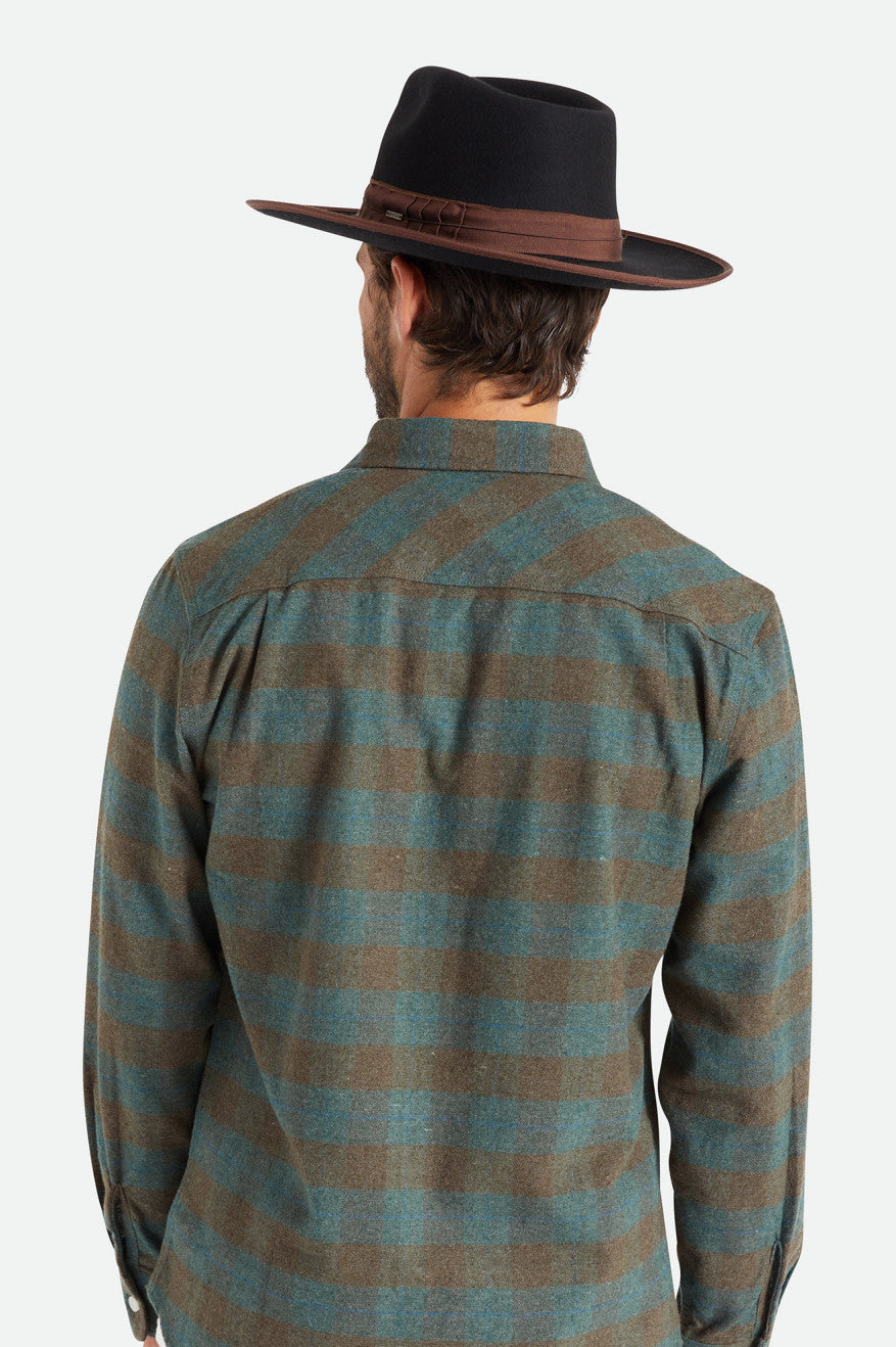 Brixton Reno Fedora Uomo Nere Marroni | 917THZOXW