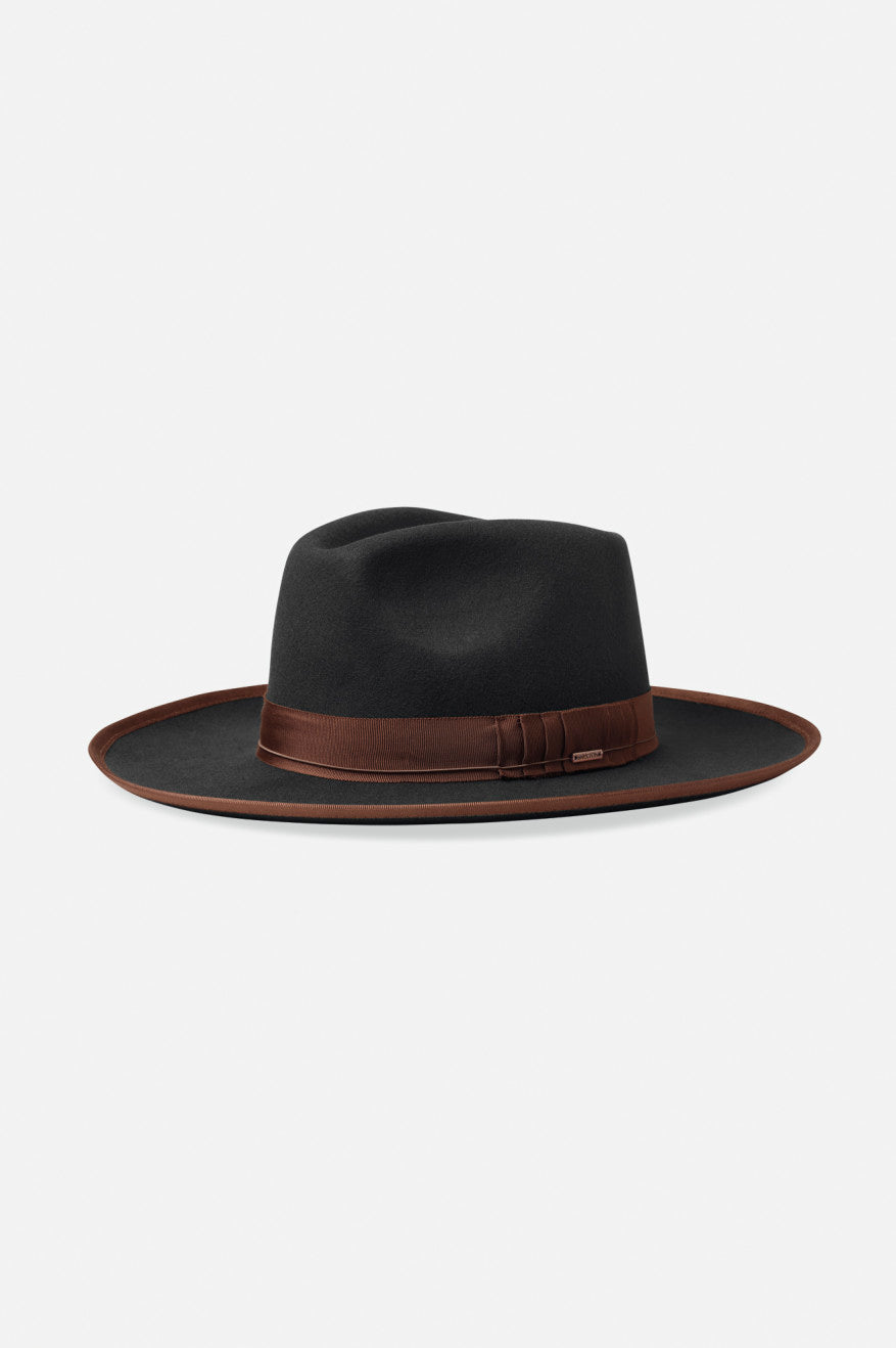 Brixton Reno Fedora Uomo Nere Marroni | 917THZOXW