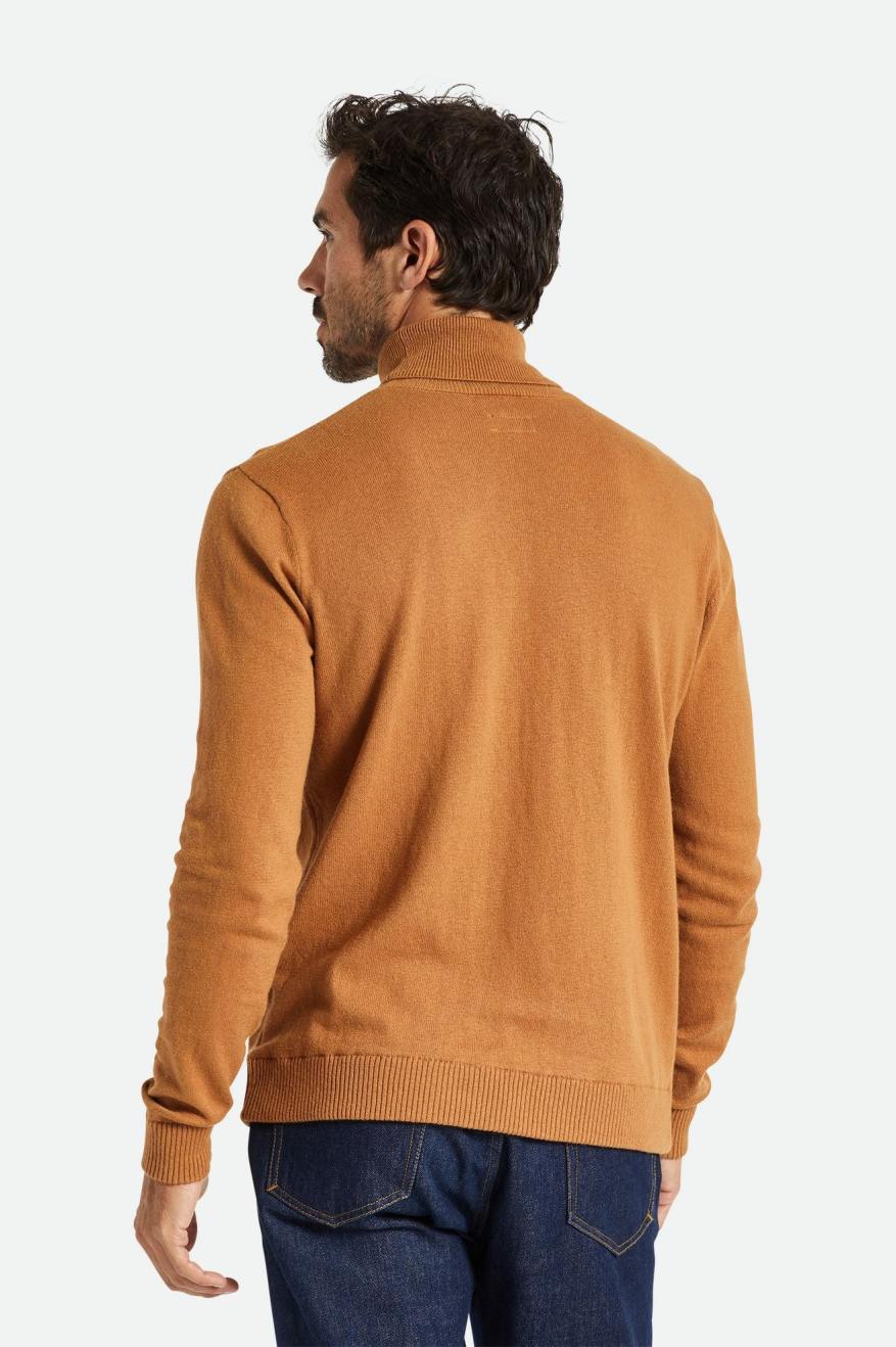 Brixton Reserve Cashmere L/S Turtleneck Maglieria Uomo Marroni | 120XOTRZD