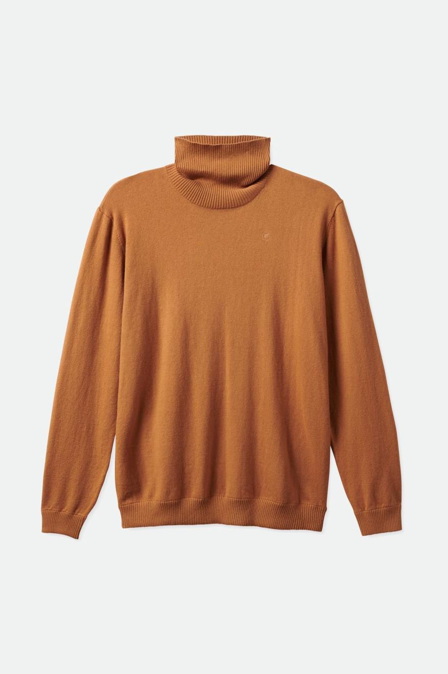 Brixton Reserve Cashmere L/S Turtleneck Maglieria Uomo Marroni | 120XOTRZD