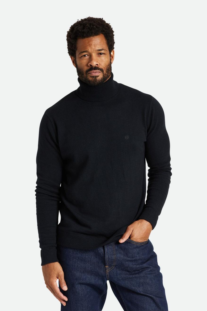 Brixton Reserve Cashmere L/S Turtleneck Maglieria Uomo Nere | 982EUOJMI