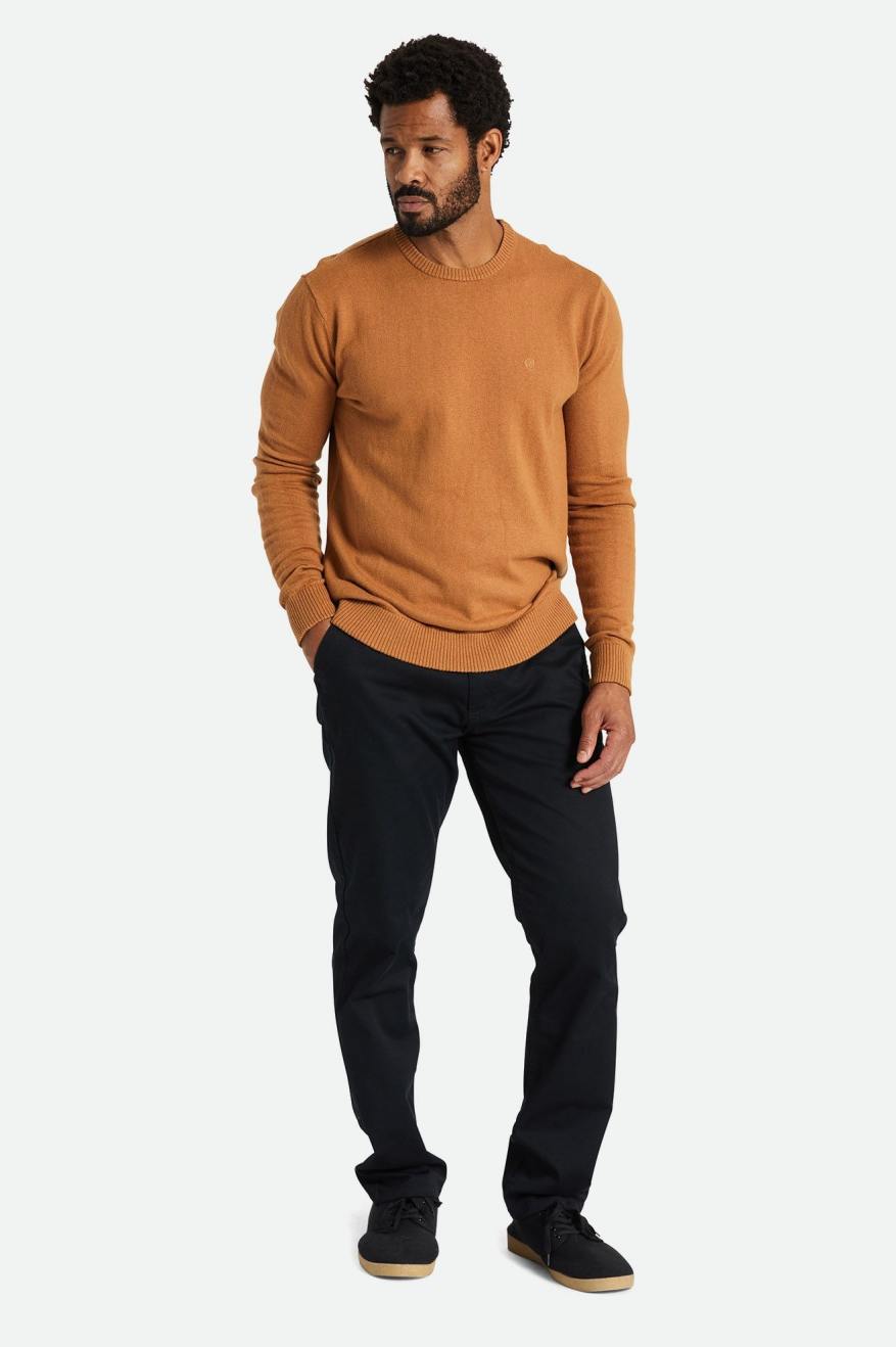 Brixton Reserve Cashmere Maglia Maglieria Uomo Marroni | 036JVKNES