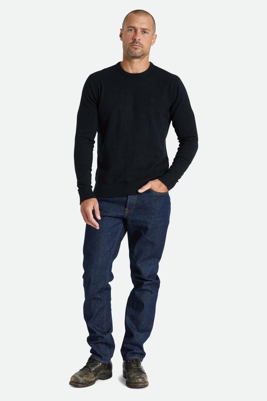 Brixton Reserve Cashmere Maglia Maglieria Uomo Nere | 197ECLJNT