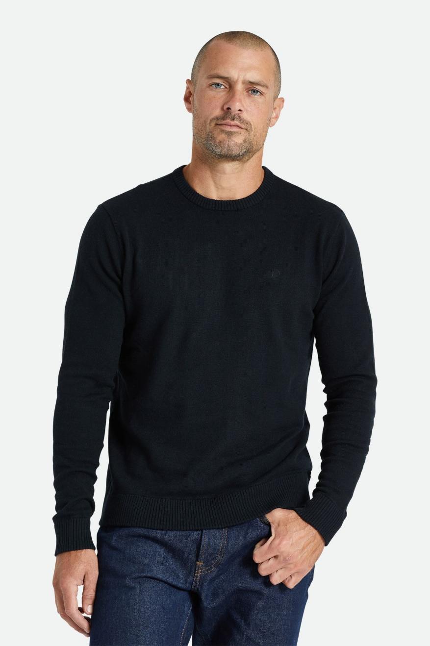 Brixton Reserve Cashmere Maglia Maglieria Uomo Nere | 197ECLJNT