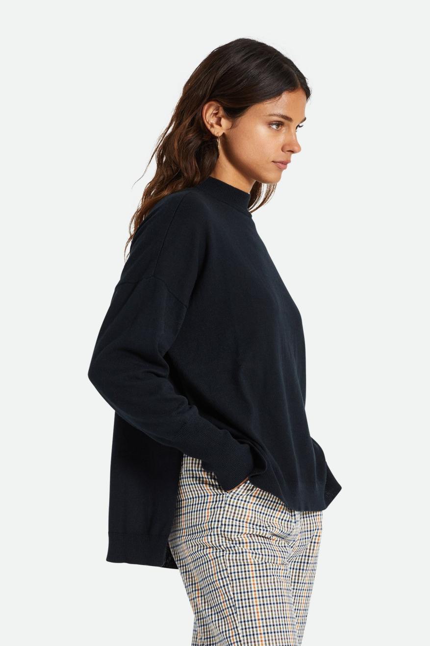 Brixton Reserve Oversized Cashmere Maglioni Donna Nere | 071YIUDGL