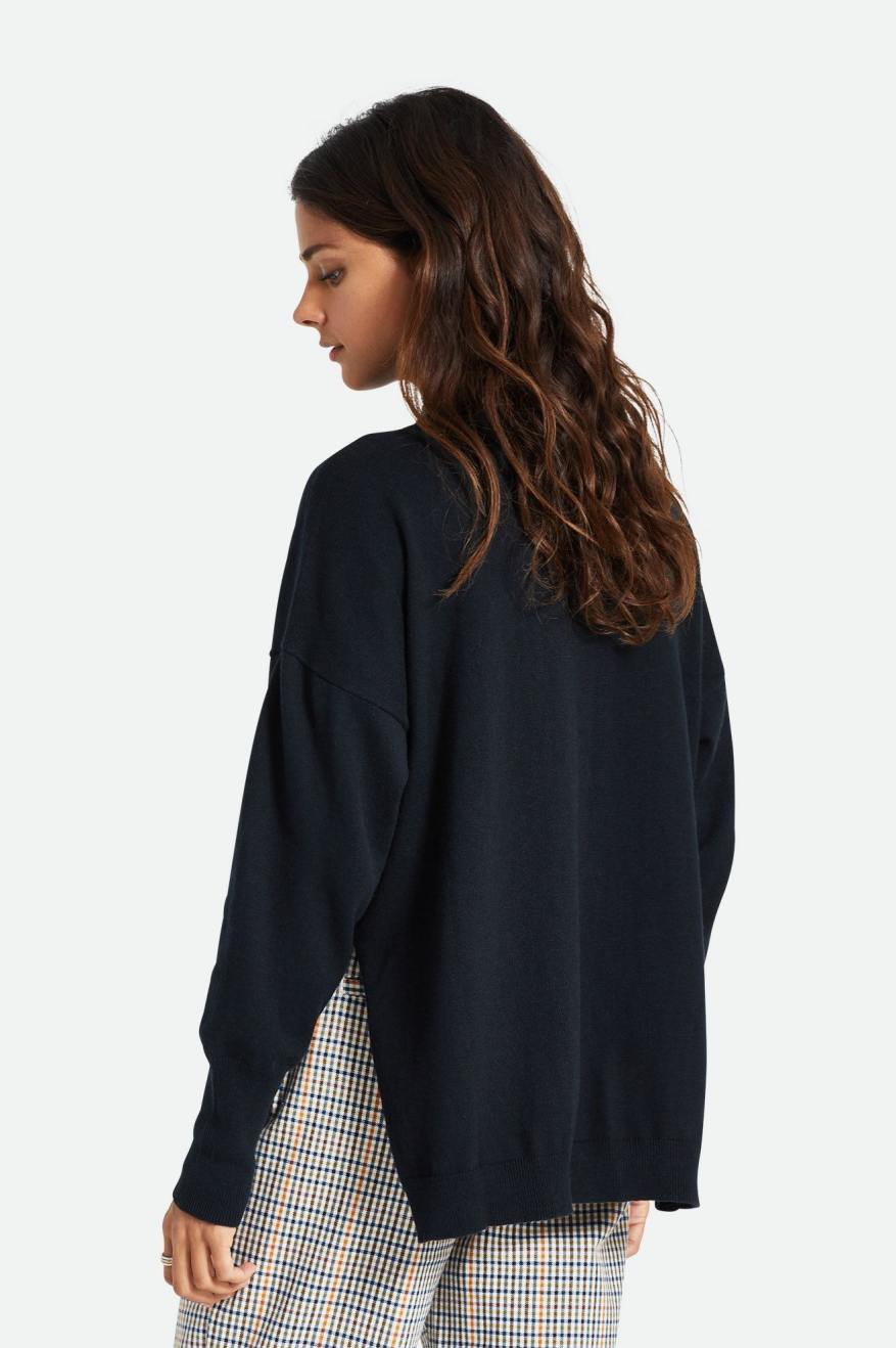 Brixton Reserve Oversized Cashmere Maglioni Donna Nere | 071YIUDGL