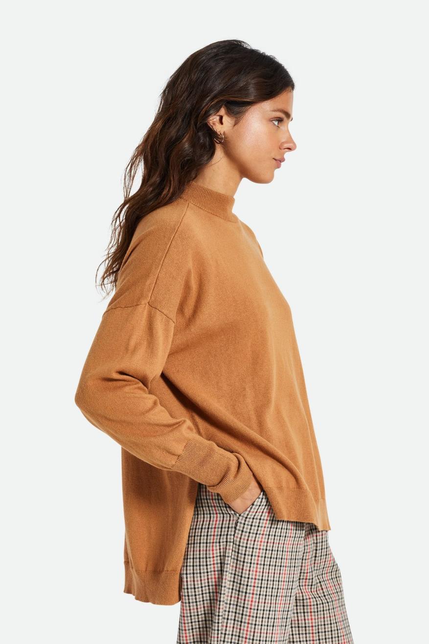 Brixton Reserve Oversized Cashmere Maglia Top Donna Arancioni | 463AKLSCQ