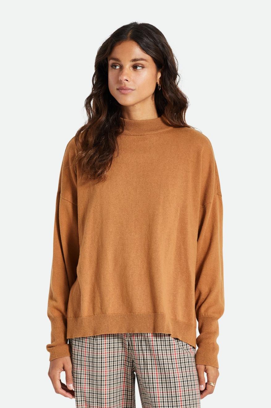 Brixton Reserve Oversized Cashmere Maglia Top Donna Arancioni | 463AKLSCQ