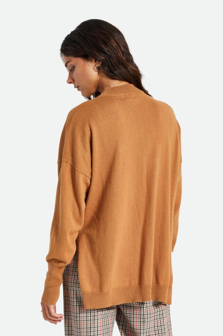 Brixton Reserve Oversized Cashmere Maglia Top Donna Arancioni | 463AKLSCQ