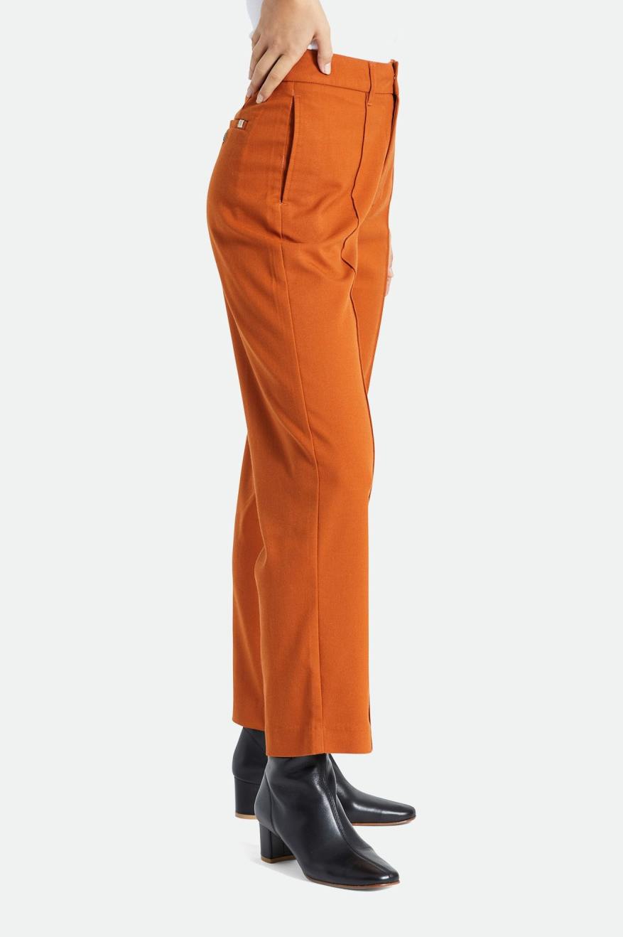 Brixton Retro Trouser Pantaloni Donna Arancioni | 694PUFTCR