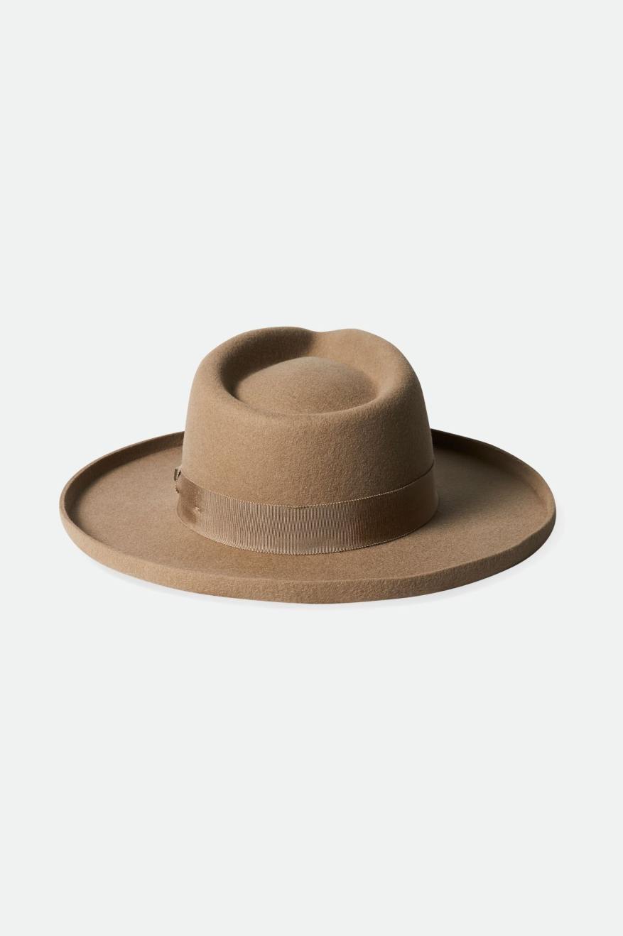 Brixton Victoria Felt Fedora Fedora Donna Marroni | 621OSNRFA