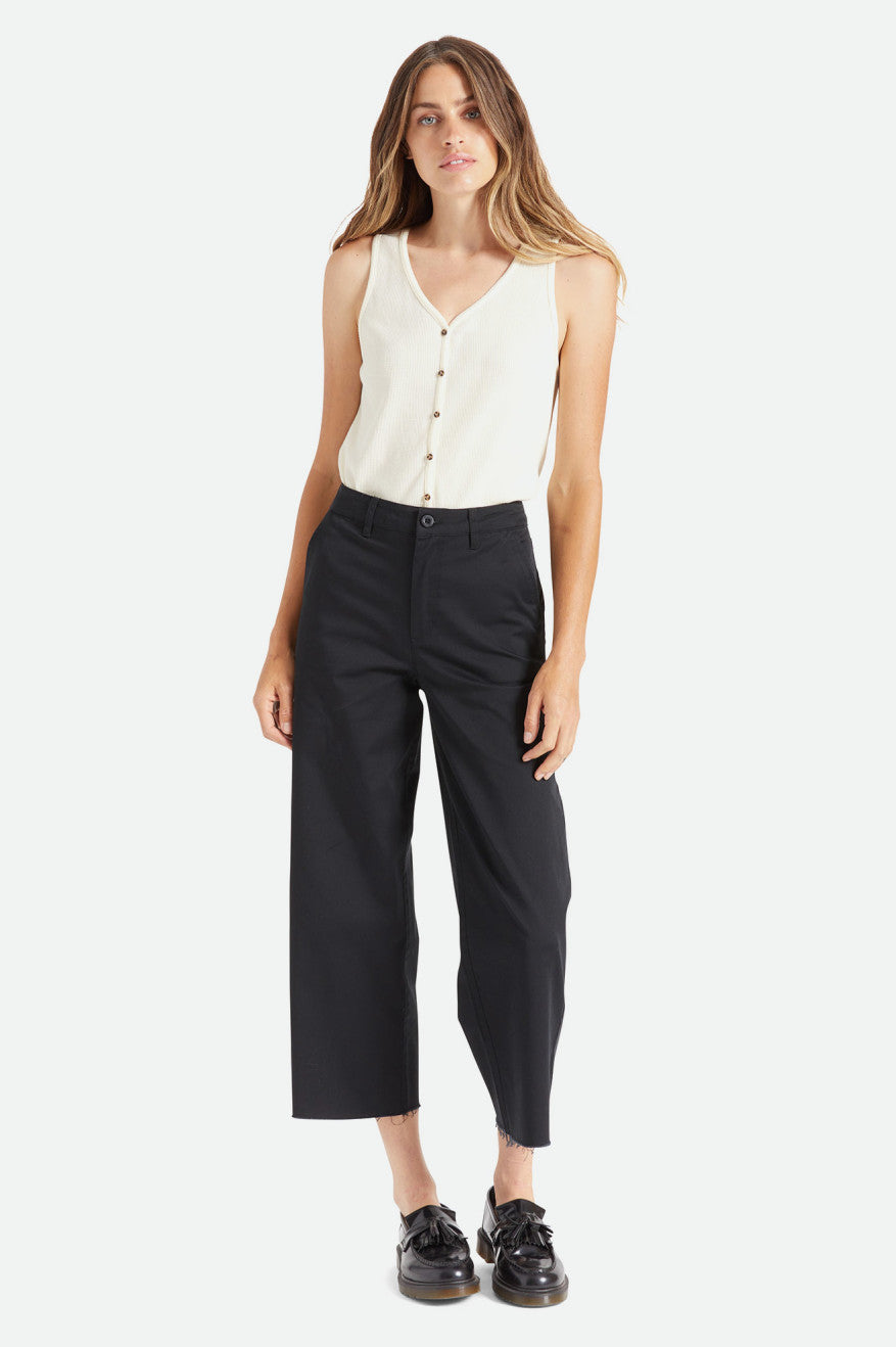 Brixton Victory Larghe Leg Pantaloni Donna Nere | 518NXVPWQ