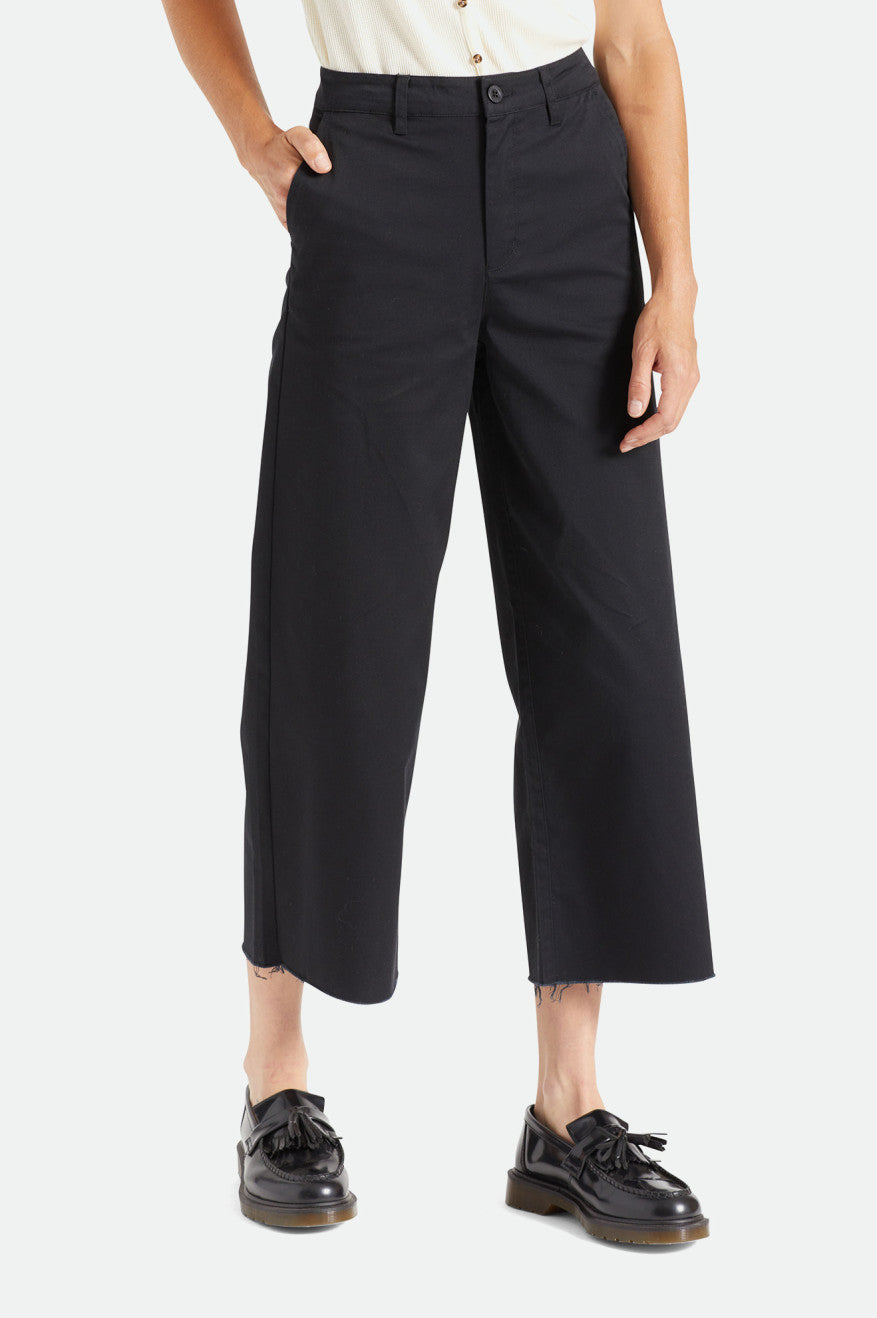 Brixton Victory Larghe Leg Pantaloni Donna Nere | 518NXVPWQ