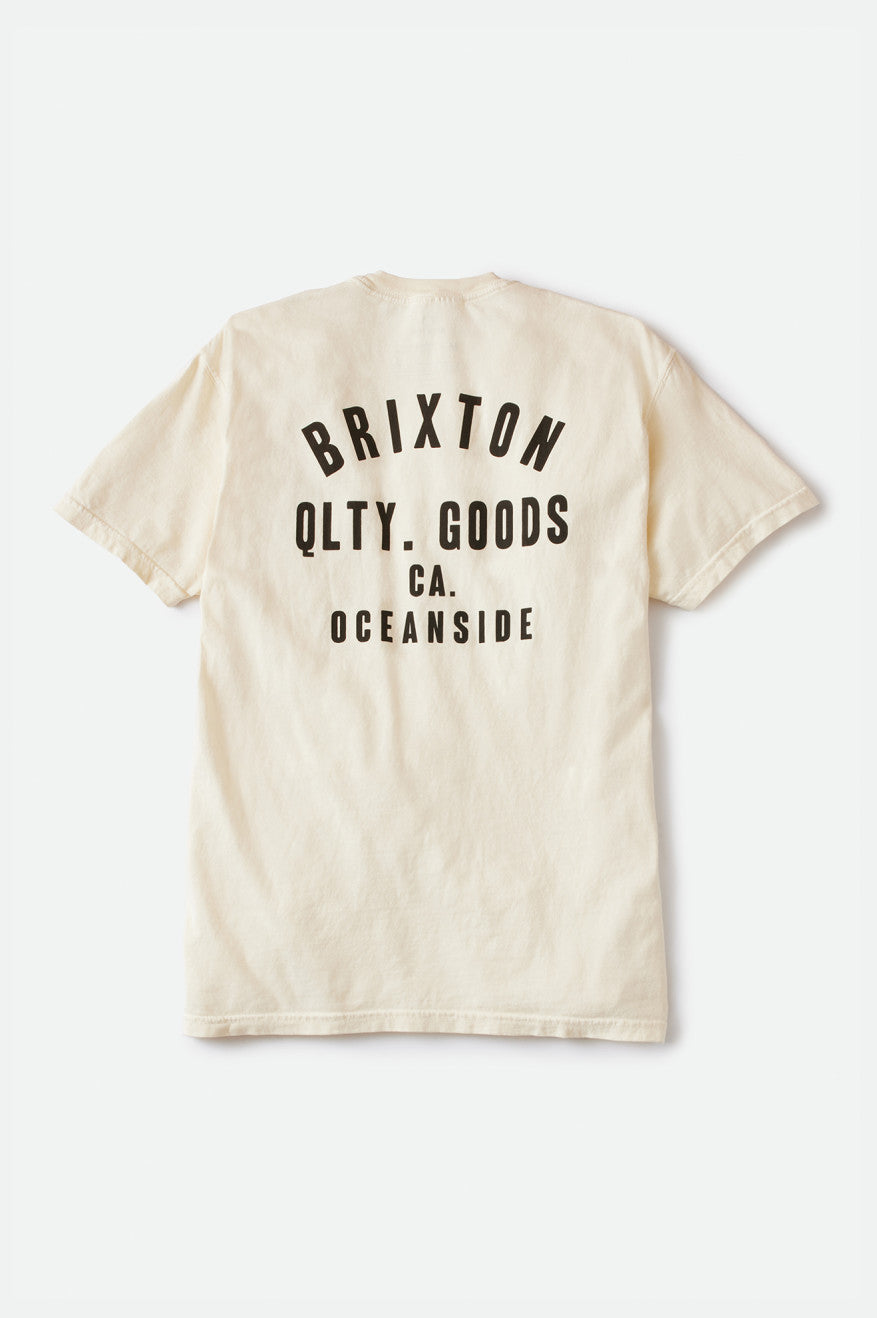 Brixton Woodburn Oceanside S/S Standard Top Uomo Crema Nere | 895NFPUSY